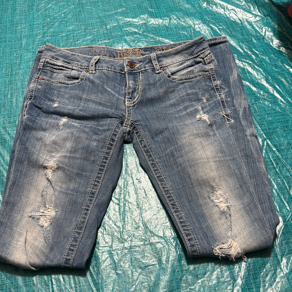Buckle black jeans